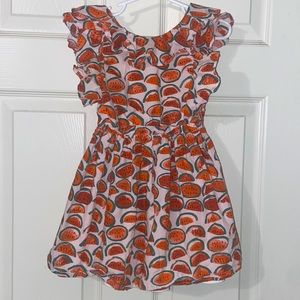 Watermelon ruffle dress. Size 3. VGUC. Smoke free home.